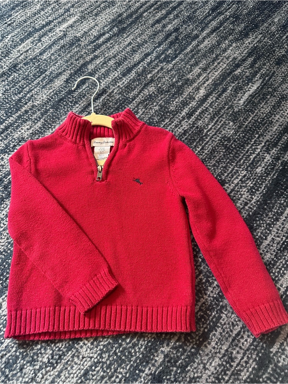Toddler Tommy Bahama Red Half-Zip Turtleneck Sweater 24M